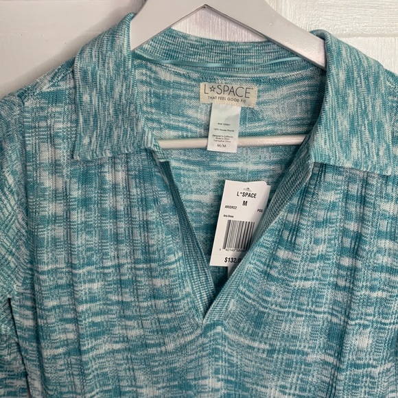 L* space Revolve Aria Long Sleeve Collared Bodycon Knit Dress Sky New W-304 Sz M - Picture 6 of 13